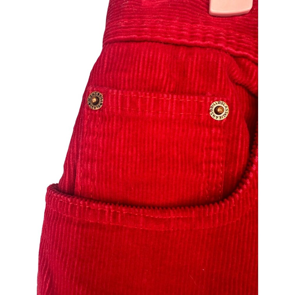 Bill Blass Stretch Red Corduroy Jeans Size 10 Womens Casual Fit